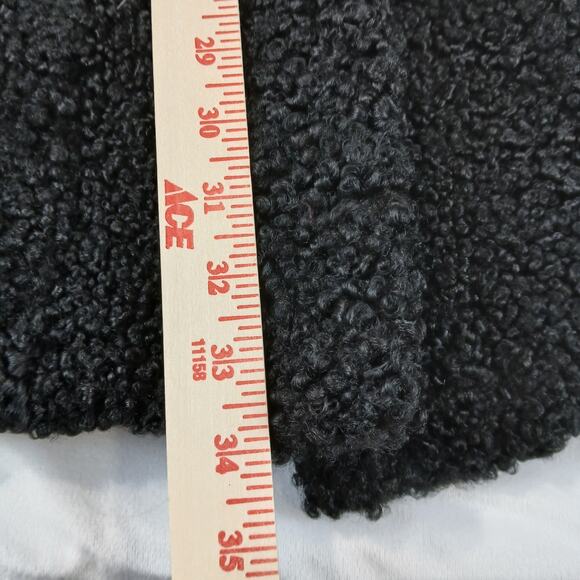 Vintage 50s Curly Persian Lamb Teddy Coat Black Car Medium Large Jackie O - Picture 9 of 10